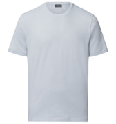 Living Shirts Jersey Cotton Crew Neck T-Shirt | White Topaz 75050-2125